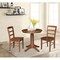 International Concepts 30 in. Round Top Pedestal Dining Table with 2 Madrid LadderBack Chairs - 3 Piece Dining Set K42-30RT-27B-C2-2 - alternate 1
